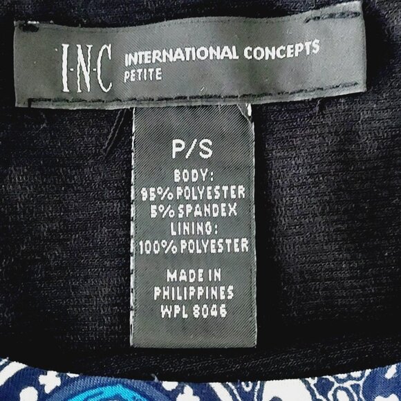 INC International Concepts Women’s Petite Small Blue Multicolor Paisley Dress - Picture 7 of 8